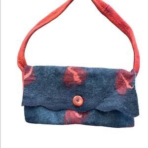 Maine made handcrafted fiber arts purse clutch bag from one lupine boutique!